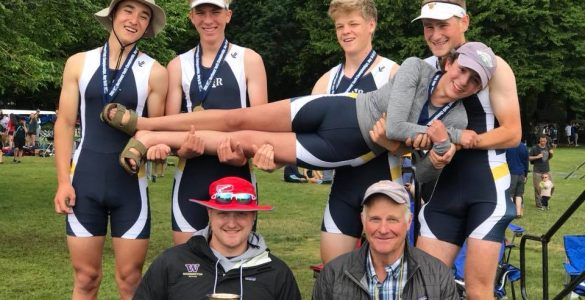 Men's Lightweight 4+ and Coaches with trophy - Regionals 2018